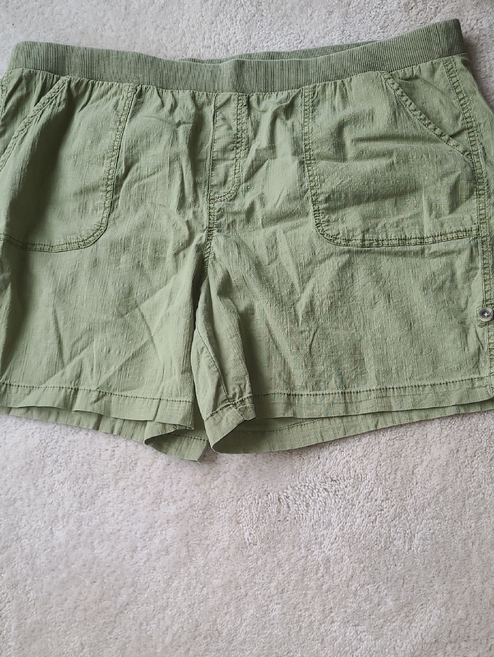 Sonoma Light Olive Green Pull-On  Shorts
